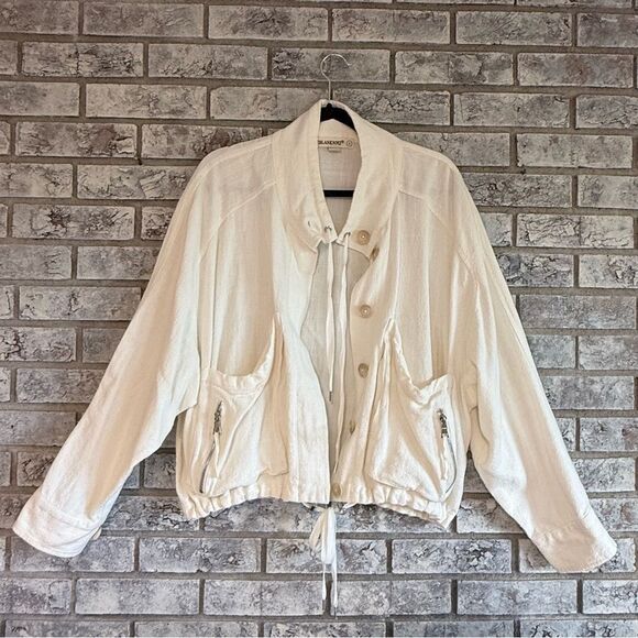 Blank NYC Jackets & Blazers - [BLANKNYC] Linen Blend Utility Jacket | Cream | Size S
